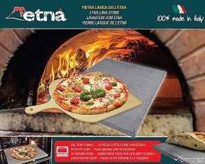 אבן שמוט להכנת פיצה+מגש להכנסההוצאת פיצה מהתנור מקורי תוצרת איטליה