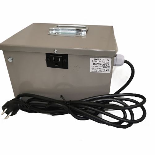שנאי ממיר מתח ל 110V 3000W במארז +מפסק – תמונה 2