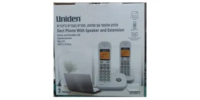 טלפון אלחוטי כולל שלוחה Uniden יונידן AT4106-2WH - לבן – תמונה 2